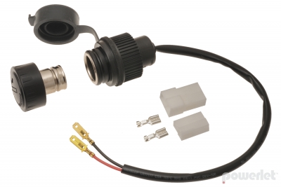 Panel Mount Cigarette Socket with Tethered Socket Lid attchd