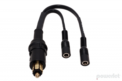 PAC-005 Powerlet To Two Coax Y Cable