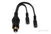 PAC-005 Powerlet To Two Coax Y Cable