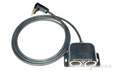 PAC-036 Powerlet Plug To Dual Cigarette Socket Straight Cord