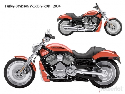 Harley Davidson V-Rod Black VRSCB 1250 2004 - 2005