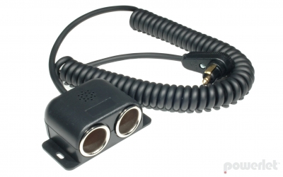 PAC-031 Powerlet Plug To Dual Cigarette Socket Coil Cable